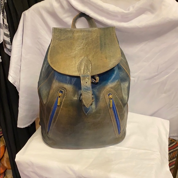 Moroccan Journey Leather Backpack - Picture 11 of 13